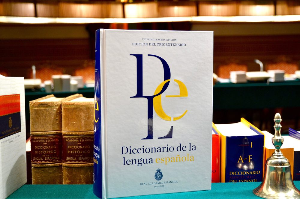 Copy of the official Diccionario de la lengua española, published by the Real Academia Española