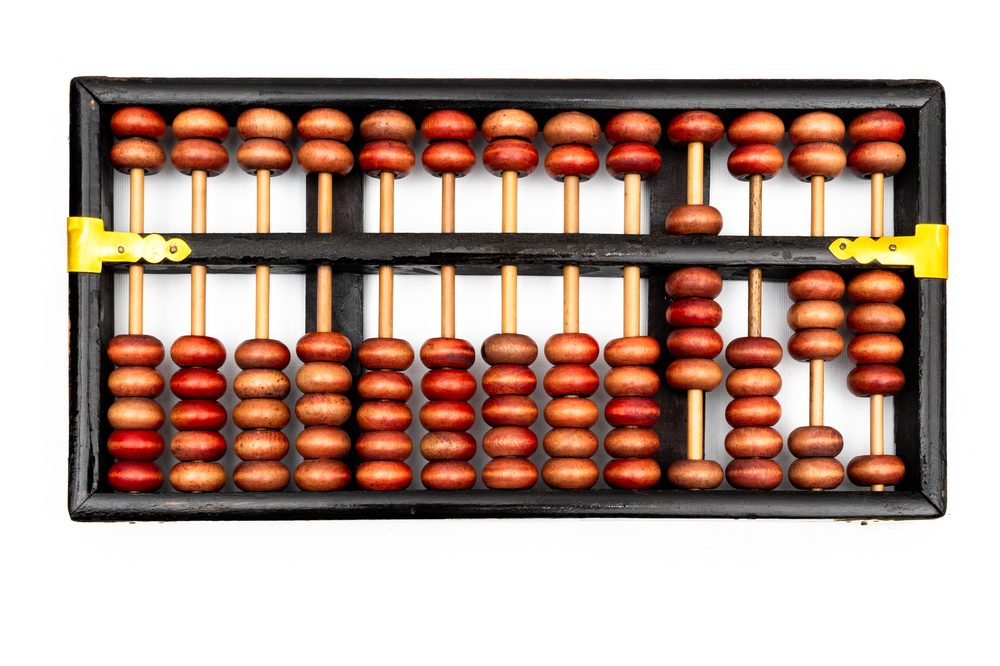 Traditional Chinese suanpan abacus used for counting and calculation